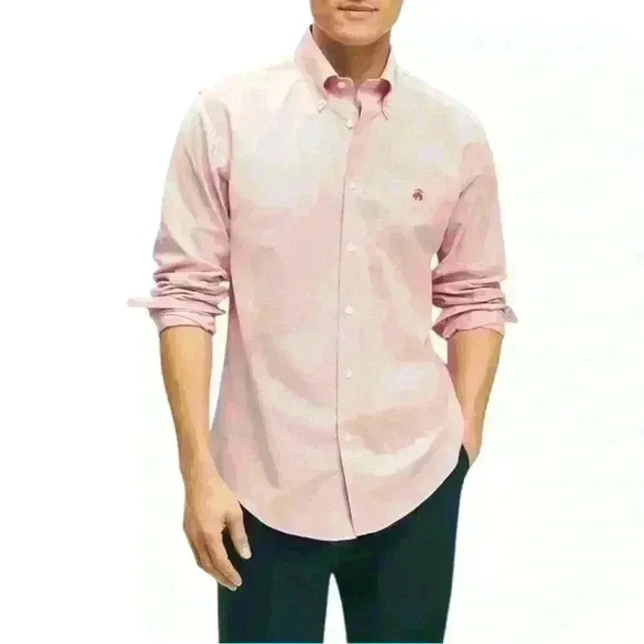 Brooks Brothers Other - Brooks Brothers Brookscool Coral Pink Oxford Shirt The Regent Fit Polo Size XXL